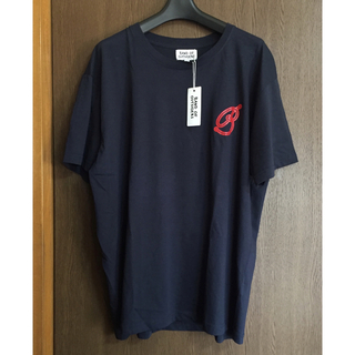 マルタンマルジェラ(Maison Martin Margiela)の濃紺XL新品 BAND OF OUTSIDERS グラフィック ロゴ Tシャツ(Tシャツ/カットソー(半袖/袖なし))