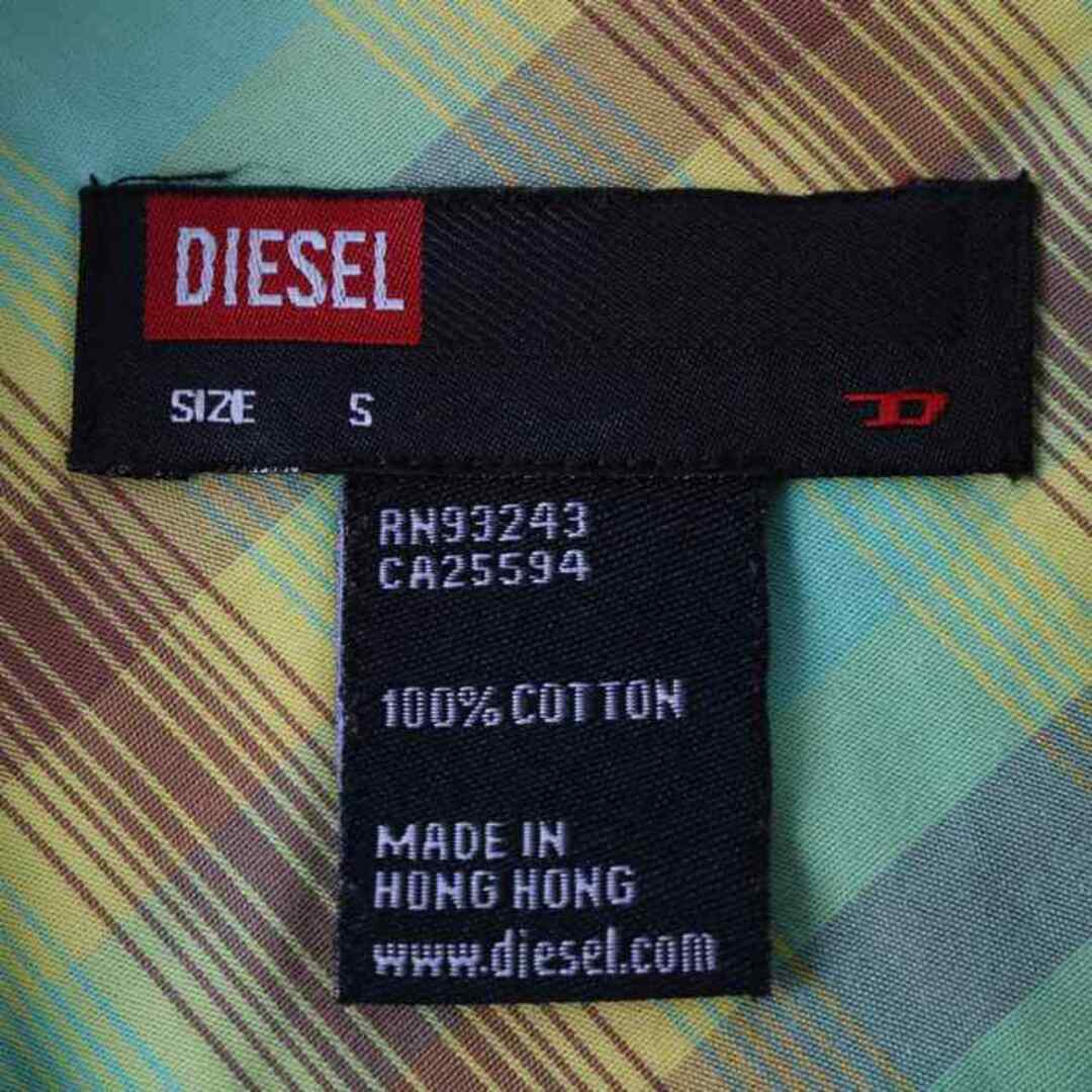 DIESEL ディーゼル シャツ 長袖 コットン% チェック ウエスタン