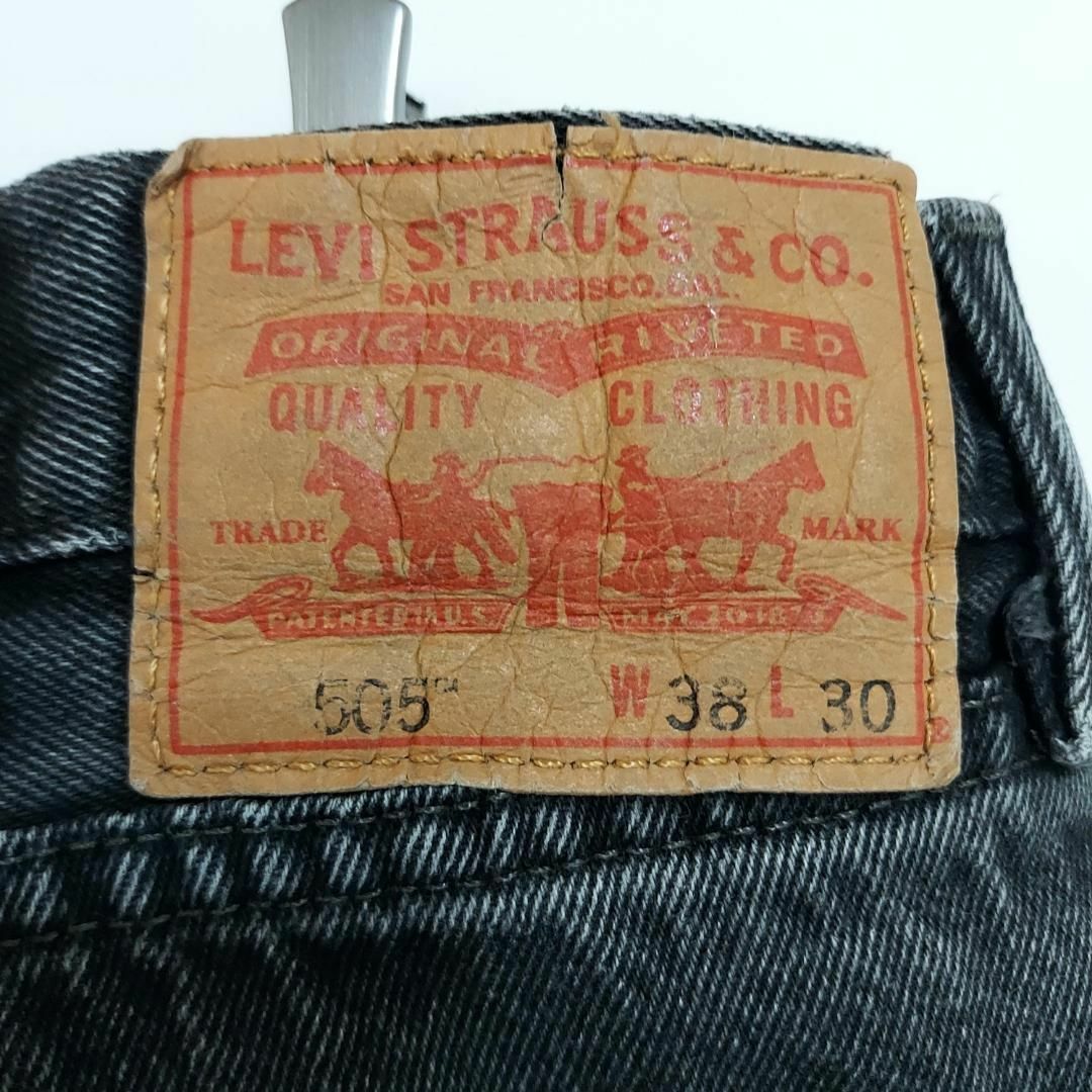 W38 Levi's リーバイス501 ブラックデニム パンツ ワイドバギー 黒