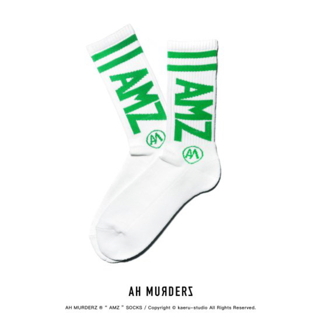 【新品】AH MURDERZ “ AMZ ” SOCKS - GREEN - メンズのレッグウェア(ソックス)の商品写真