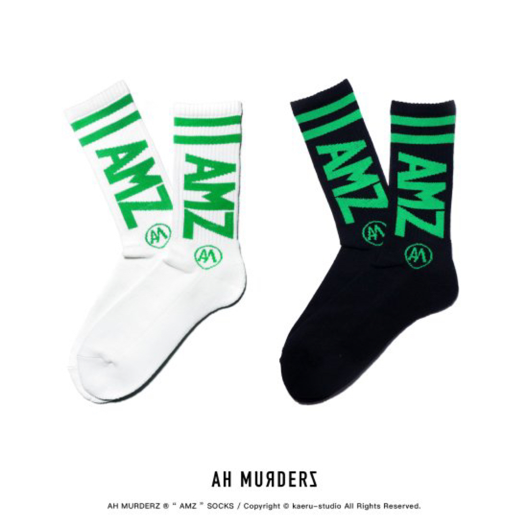 【新品】AH MURDERZ “ AMZ ” SOCKS - GREEN - メンズのレッグウェア(ソックス)の商品写真