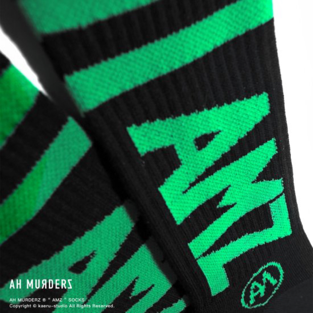 【新品】AH MURDERZ “ AMZ ” SOCKS - GREEN - メンズのレッグウェア(ソックス)の商品写真