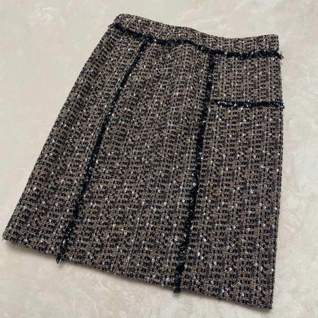 Tory Burch(トリーバーチ)の極美品✨トリーバーチ　ツイードスカート　XS サイズ レディースのスカート(ひざ丈スカート)の商品写真