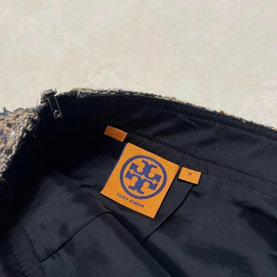 Tory Burch(トリーバーチ)の極美品✨トリーバーチ　ツイードスカート　XS サイズ レディースのスカート(ひざ丈スカート)の商品写真