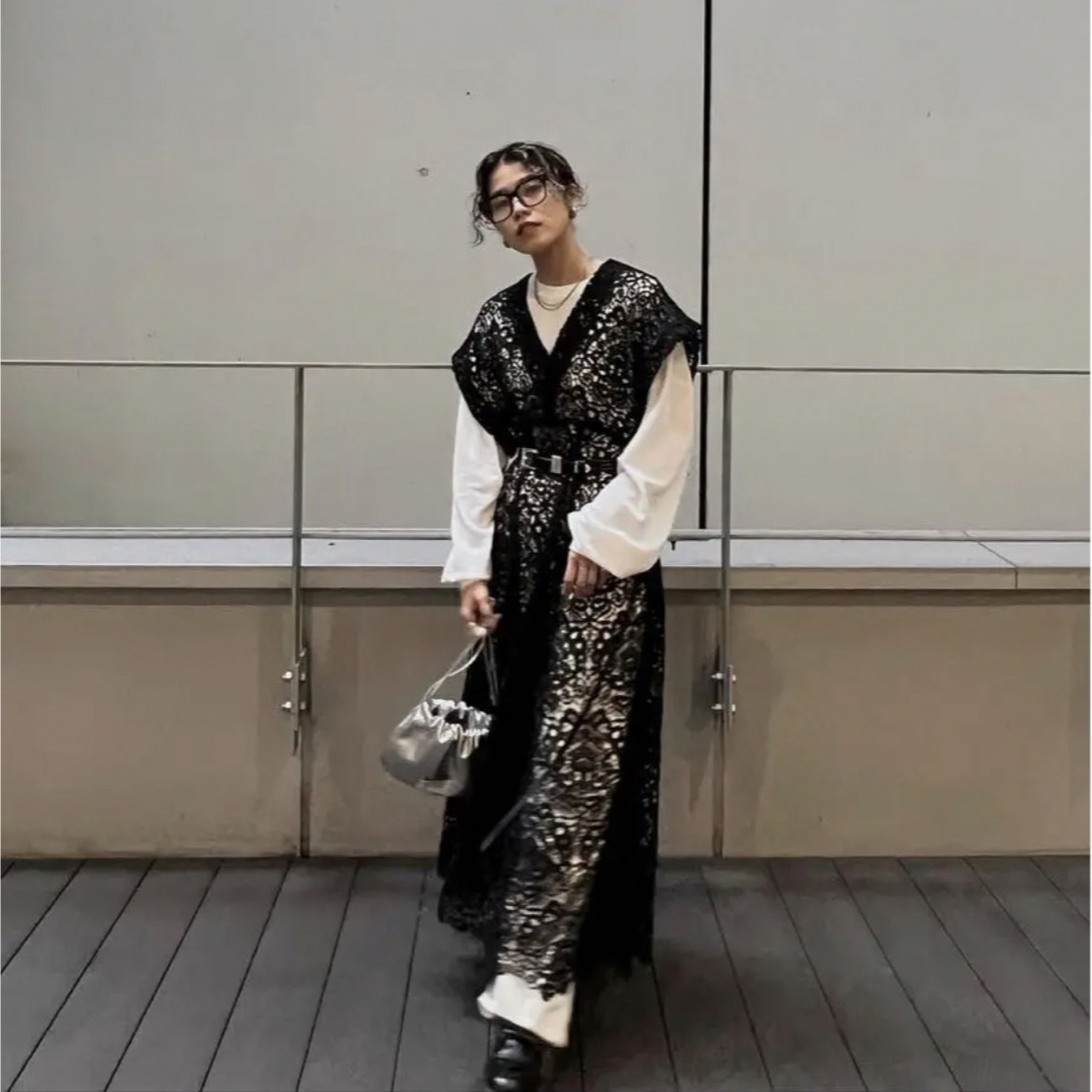 Ameri VINTAGE - MEDI 2WAY FLARE CHEMICAL LACE DRESSの通販 by s's