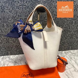 エルメス(Hermes)の正規品★エルメス ピコタン PM トートバッグ ホワイト/ブラウン(トートバッグ)