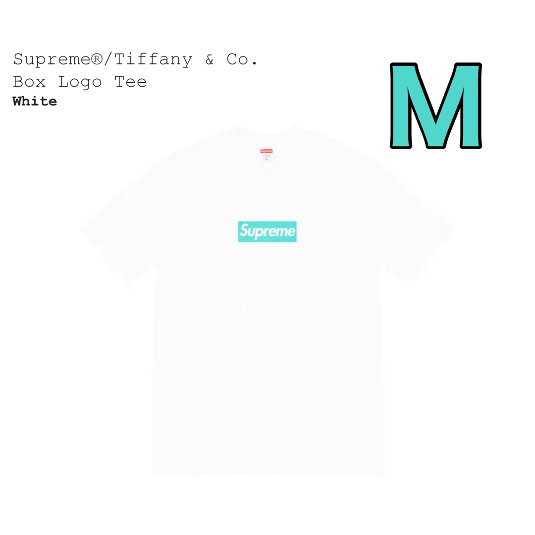 付属品あり　supreme × Tiffany box logo tee M