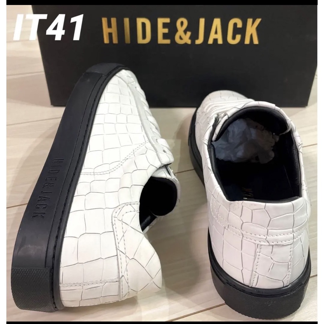 【新品】HIDE&JACK ホワイト/ブラック 41 イタリア製