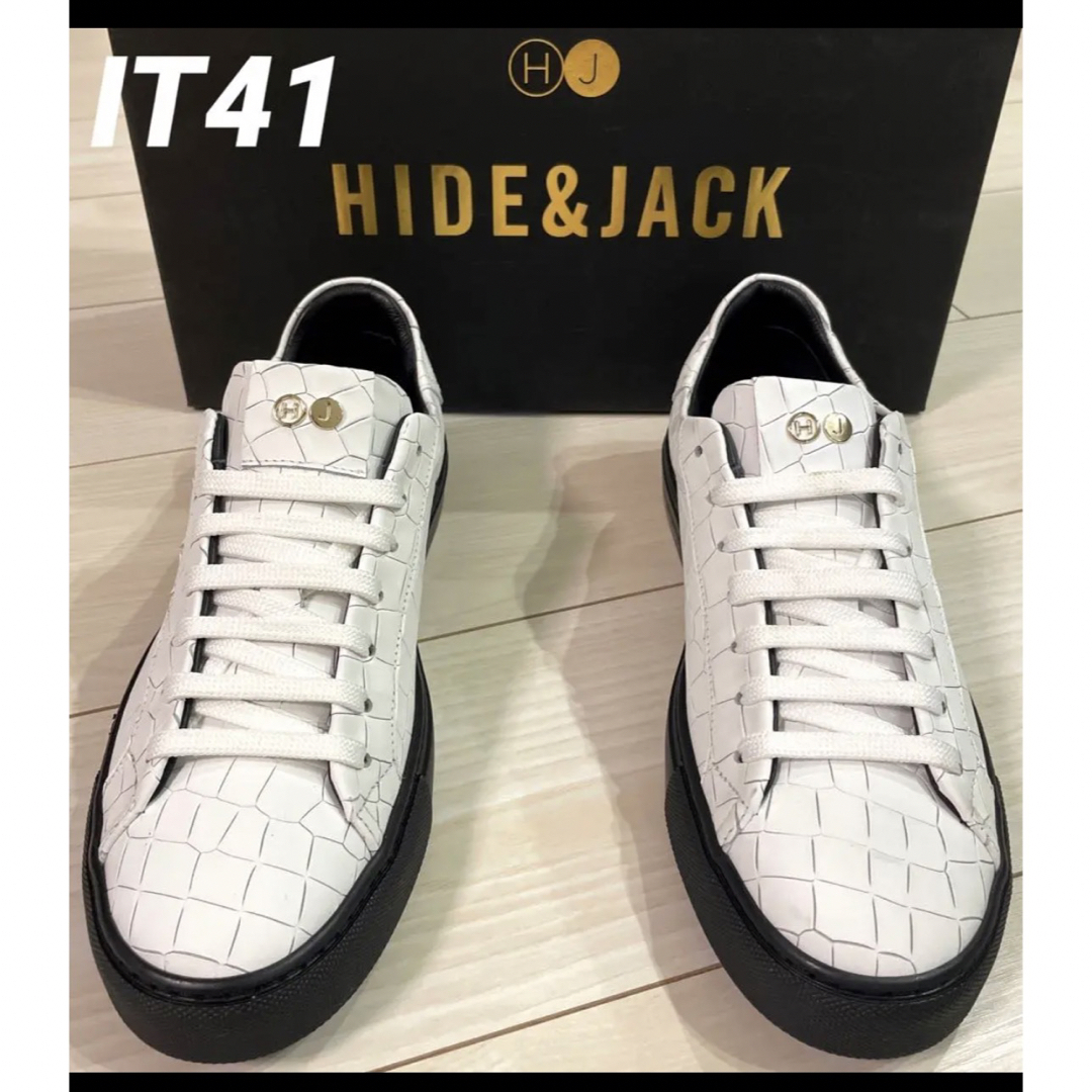 【新品】HIDE&JACK ホワイト/ブラック 41 イタリア製