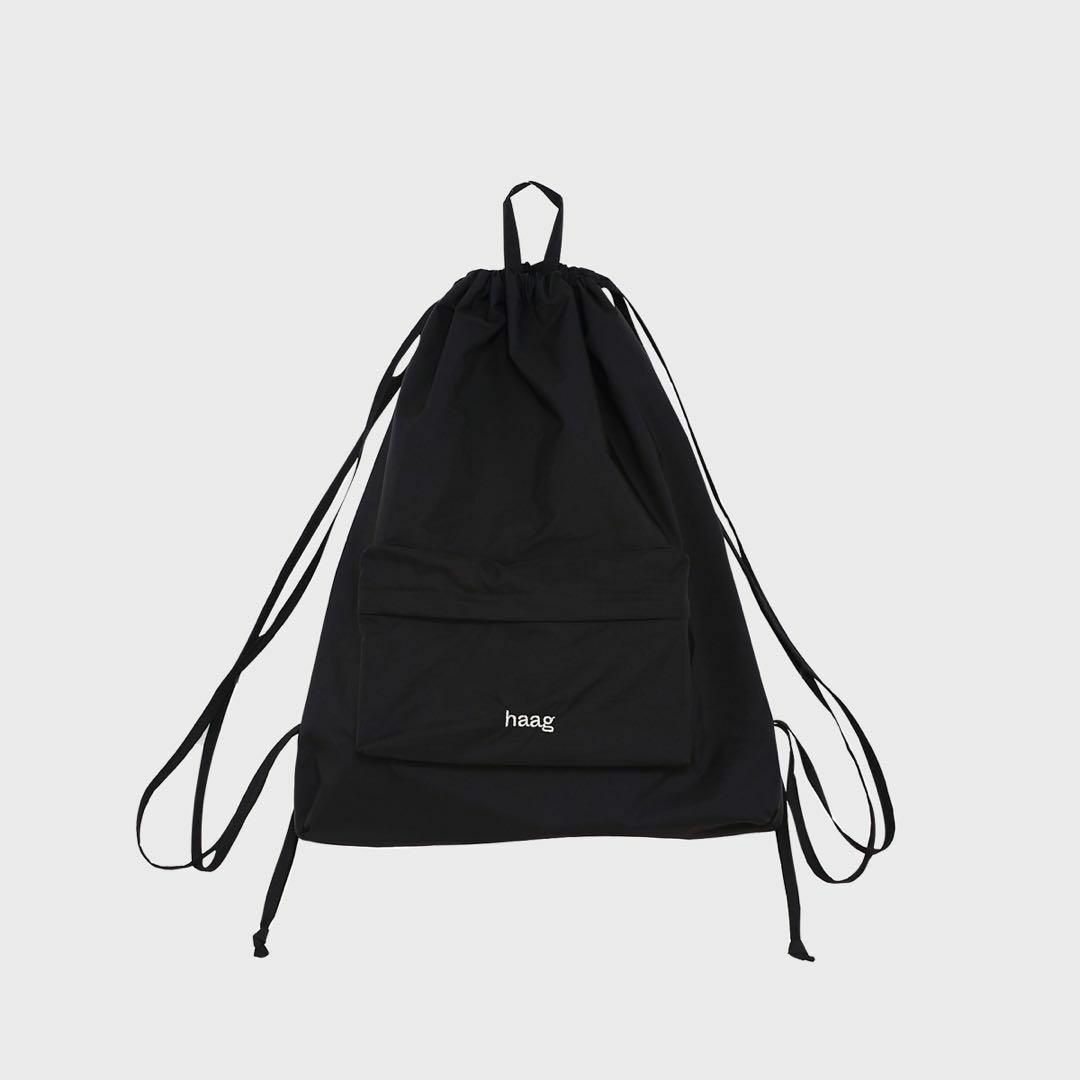 韓国 ヘイグhaag 8th) a string backpack black - リュック/バックパック