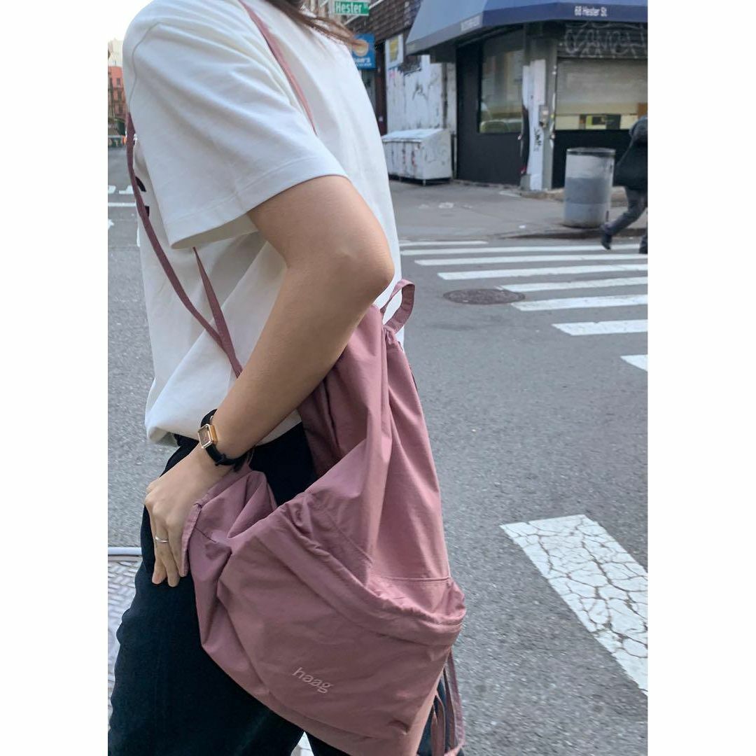 韓国 ヘイグhaag 8th) a string backpack pink