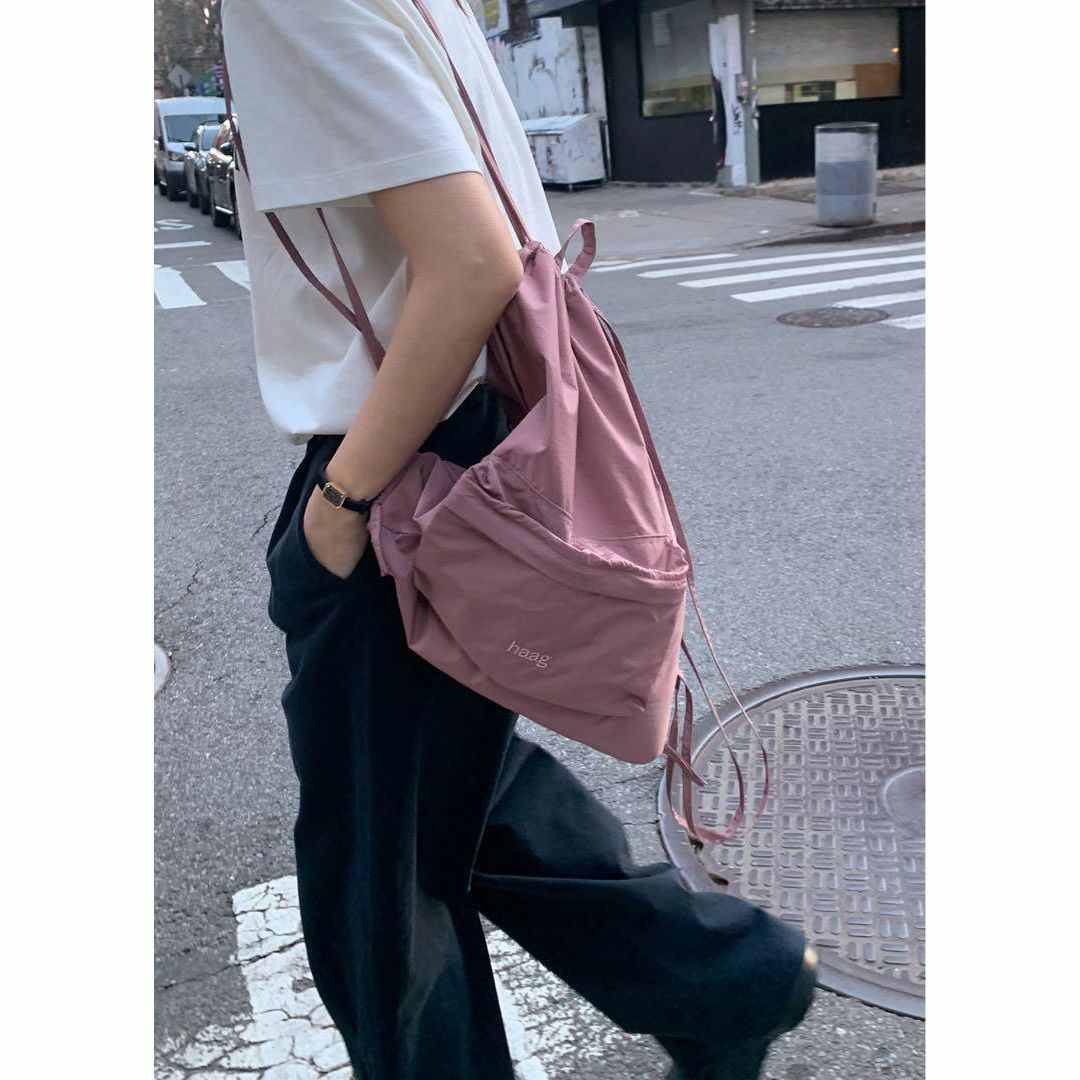 韓国 ヘイグhaag 8th) a string backpack pink