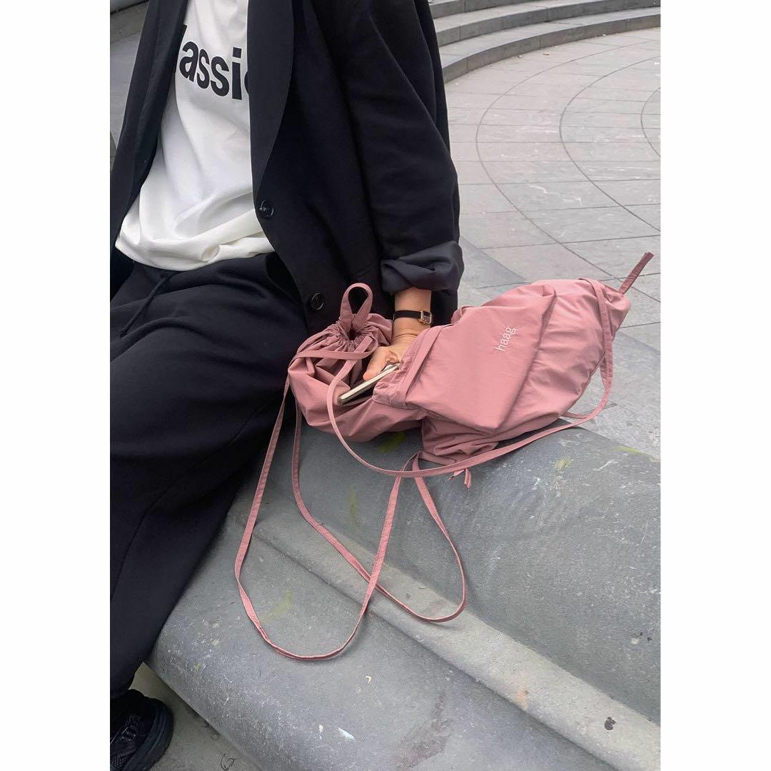 韓国 ヘイグhaag 8th) a string backpack pink
