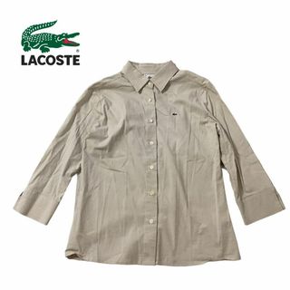 ラコステ(LACOSTE)のLACOSTE ラコステ　シャツ　トップス　薄ベージュ　ワンポイント 38(シャツ/ブラウス(長袖/七分))