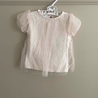 ザラキッズ(ZARA KIDS)のzara kids チュール ドット トップス(シャツ/カットソー)