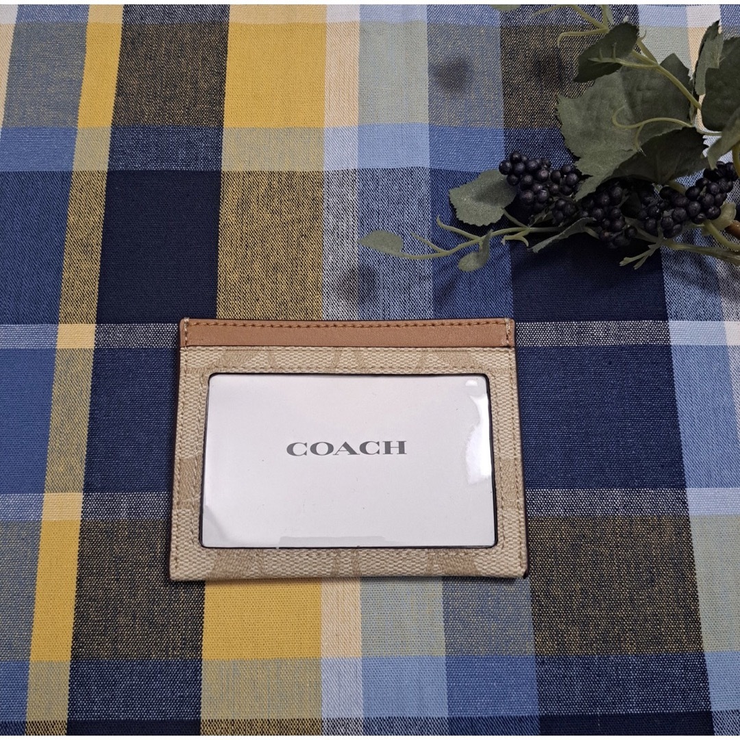 COACH コーチ カードケース 新品 未使用 カーキ CH415 レディース