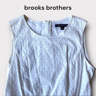 ブルックスブラザース(Brooks Brothers)のBROOKS BROTHERS ノースリーブワンピース 白(ミニワンピース)