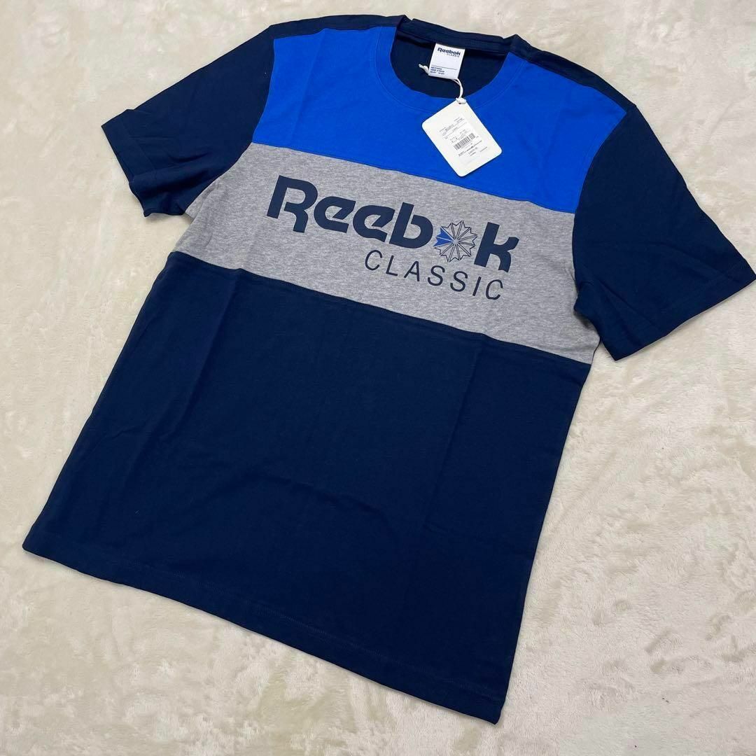 新品未使用タグ付✨廃盤商品✨Reebok Tシャツ　Oサイズ　青　ブルー