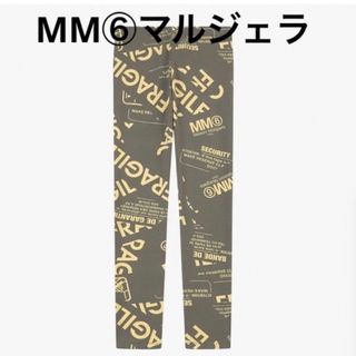 マルタンマルジェラ(Maison Martin Margiela)のMM6メゾンマルジェラ　ロゴレギンス　カーキ　14(レギンス/スパッツ)