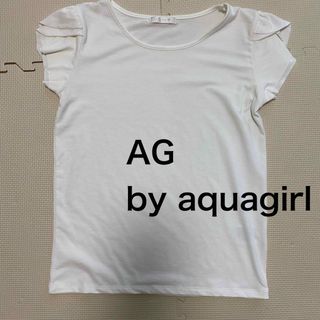 シャツ 半袖 AG エージー 白　ホワイト　ワールド (カットソー(半袖/袖なし))