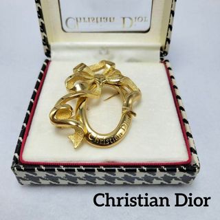 Christian Dior ヴィンテージ 楕円 オーバル ブローチ GP