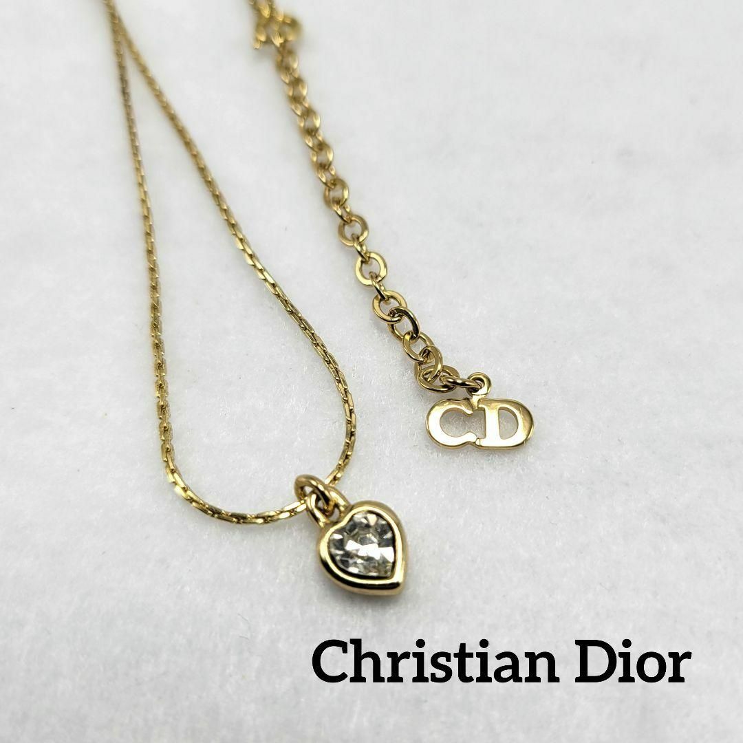 【極美品】Christian Dior ネックレス シンプル ハートレディース