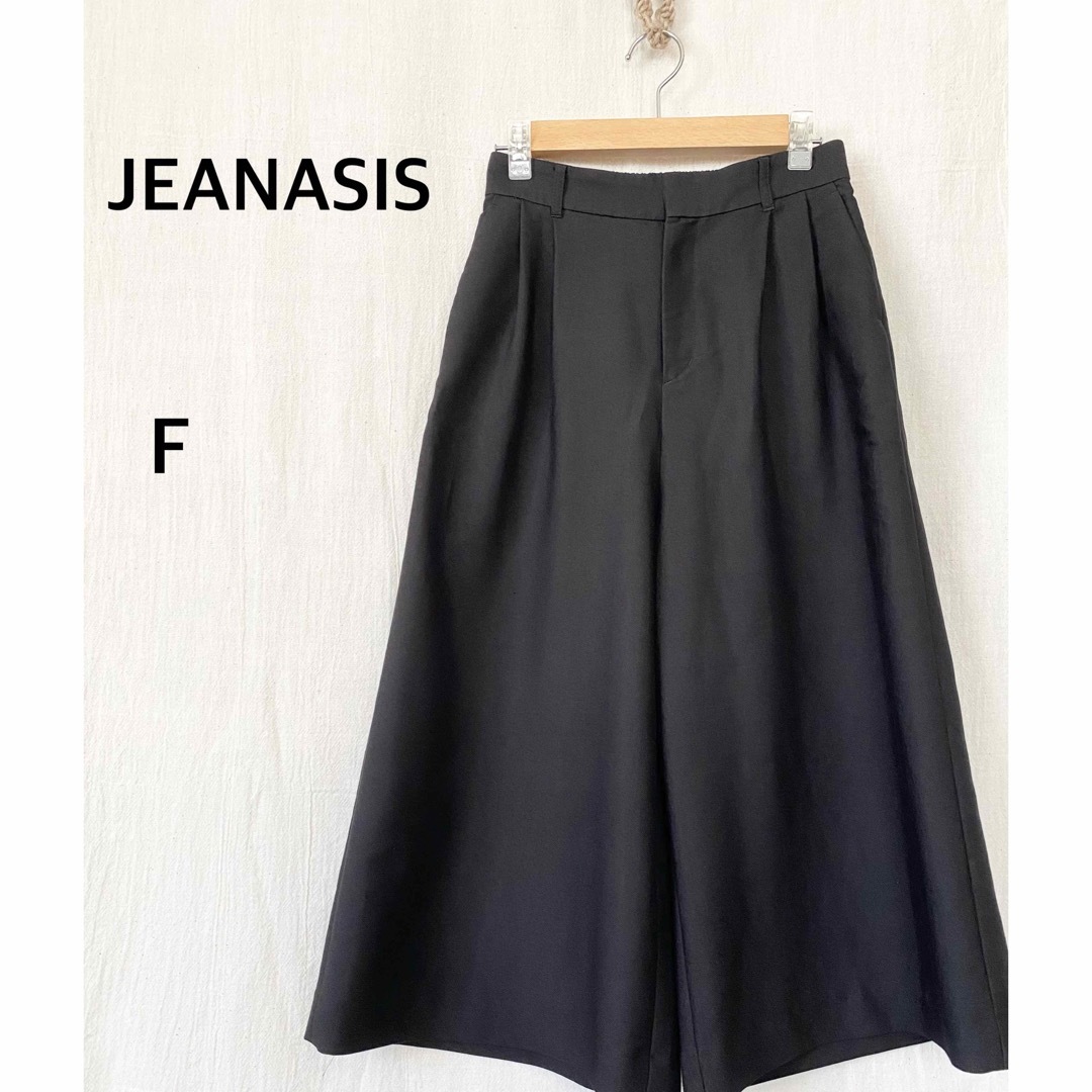 JEANASIS(ジーナシス)のJEANASIS ジーナシス　ブラック　ガウチョ　パンツ　レーヨン42% レディースのパンツ(カジュアルパンツ)の商品写真