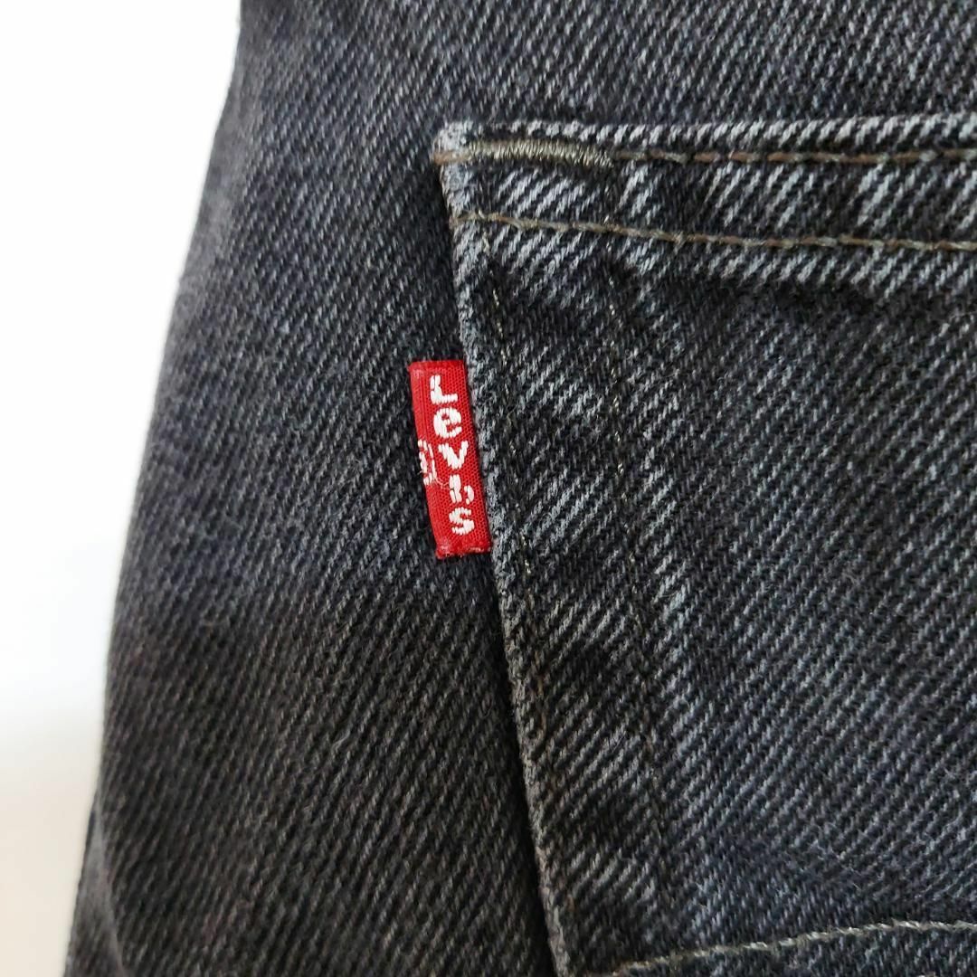 W38 Levi's リーバイス505 ブラックデニム パンツ ワイドバギー 黒