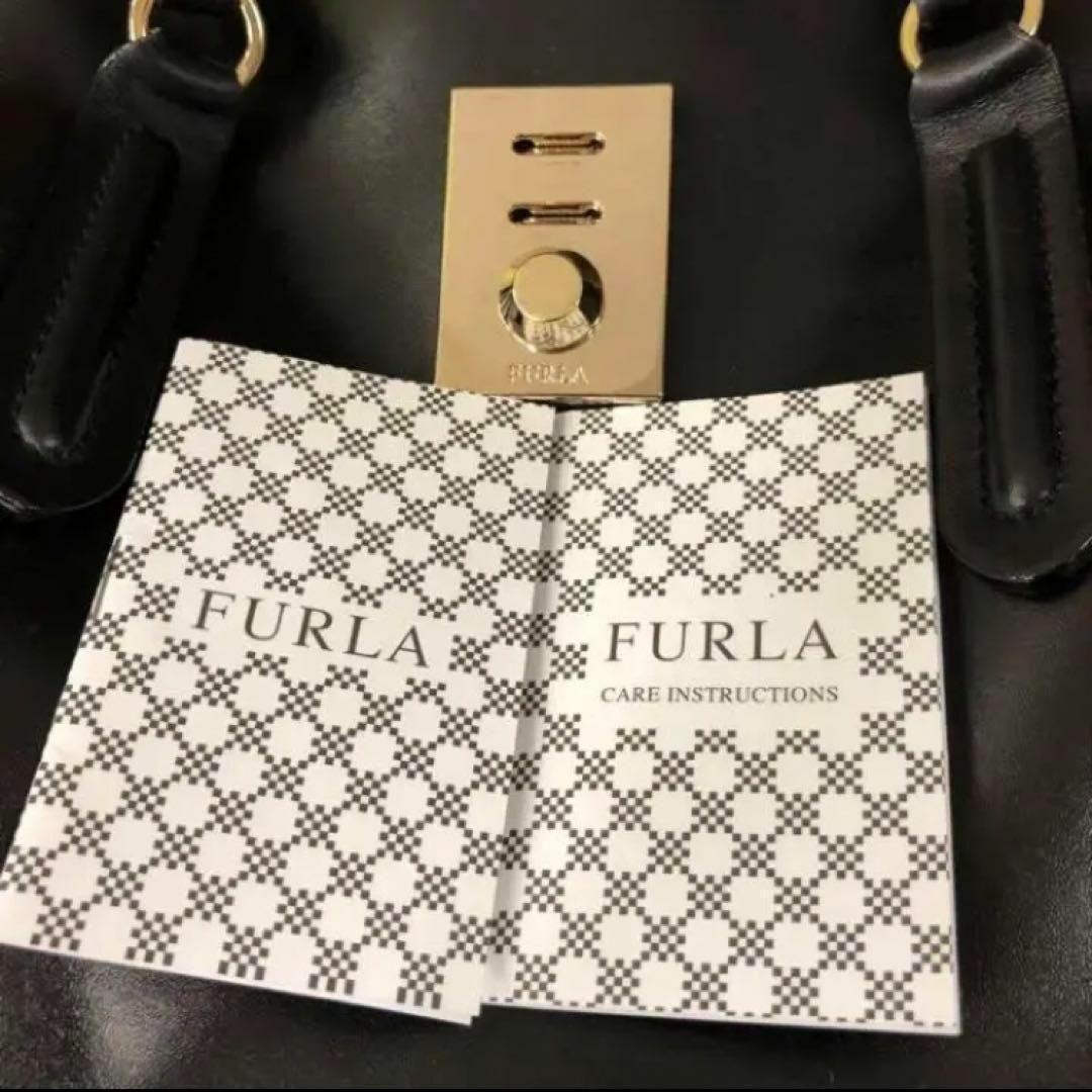 極美品 大容量 A4可 FURLA トートバッグ ミラノ レザー ネロ ビジネス