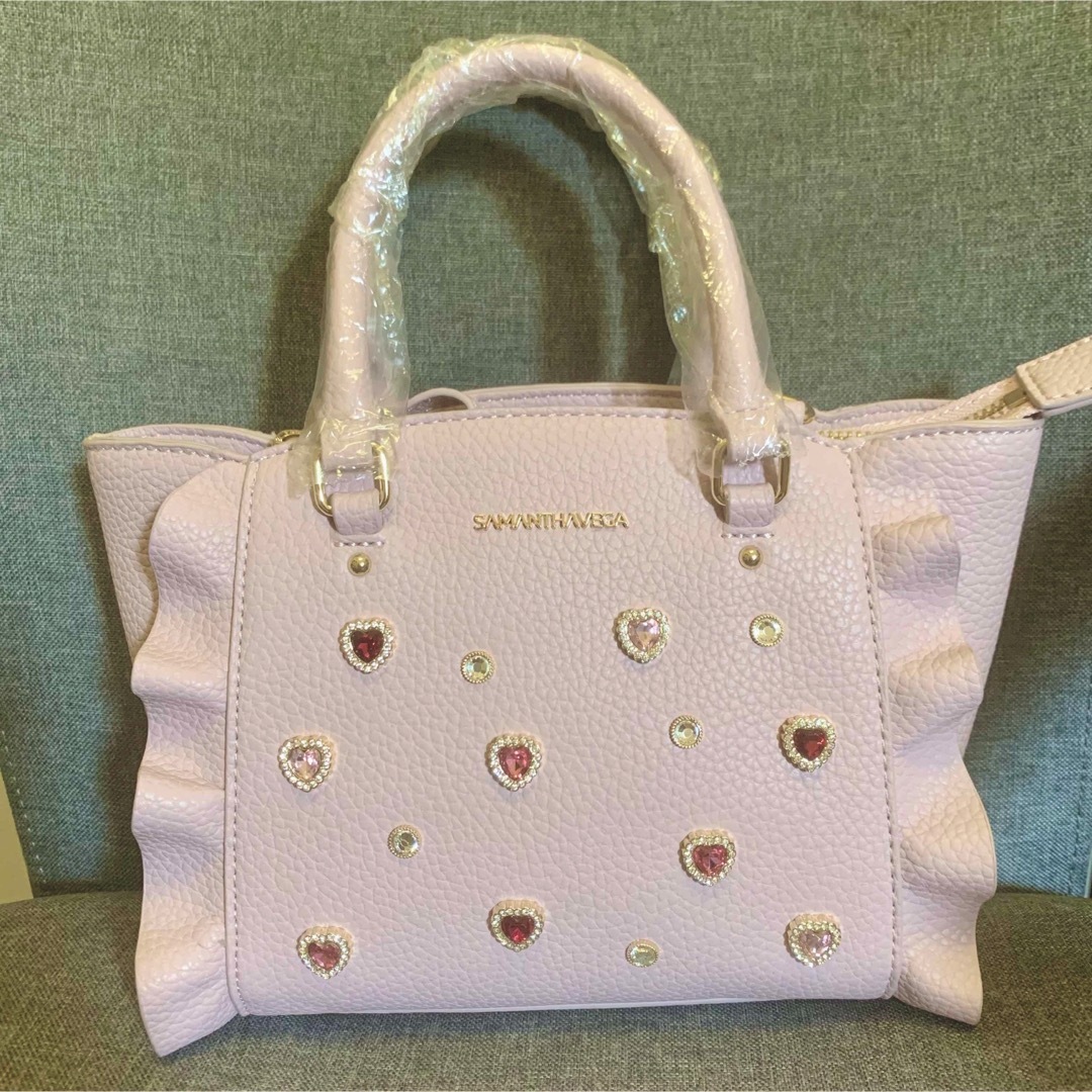 Samantha Vega(サマンサベガ)の【新品】サマンサベガ ホリデーコレクション ビジューフラッター  ピンク　ミニ レディースのバッグ(ショルダーバッグ)の商品写真