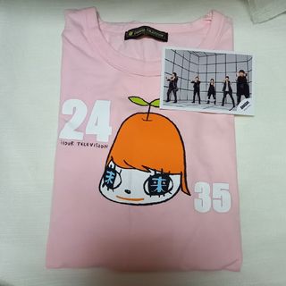 アラシ(嵐)のお盆セール24時間テレビTシャツ　中古　LL　オマケ付き(アイドルグッズ)