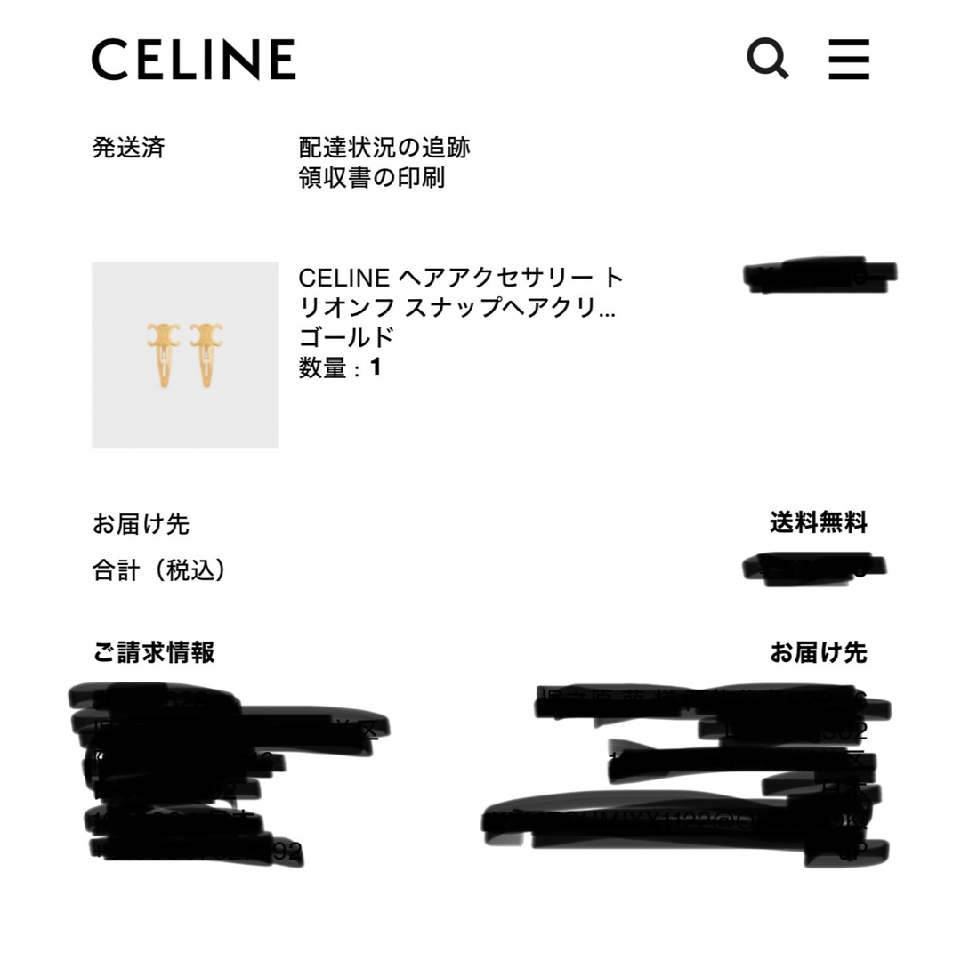 お買い物 CELINE ヘアアクセサリー トリオンフ スナップヘアクリップ 2