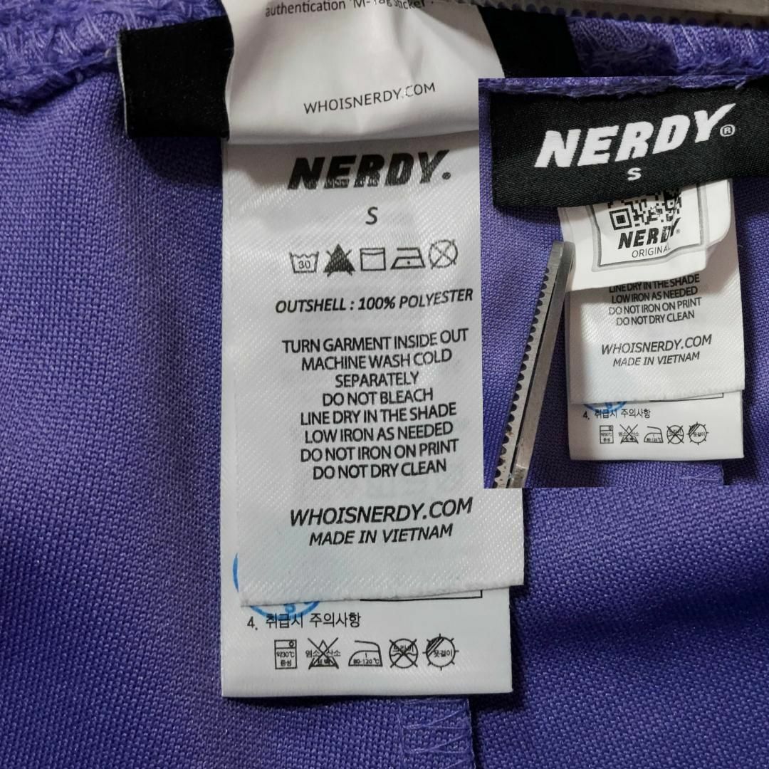 NERDY ノルディー トラックパンツ ライン パープル 紫 黄色 白 ボトム