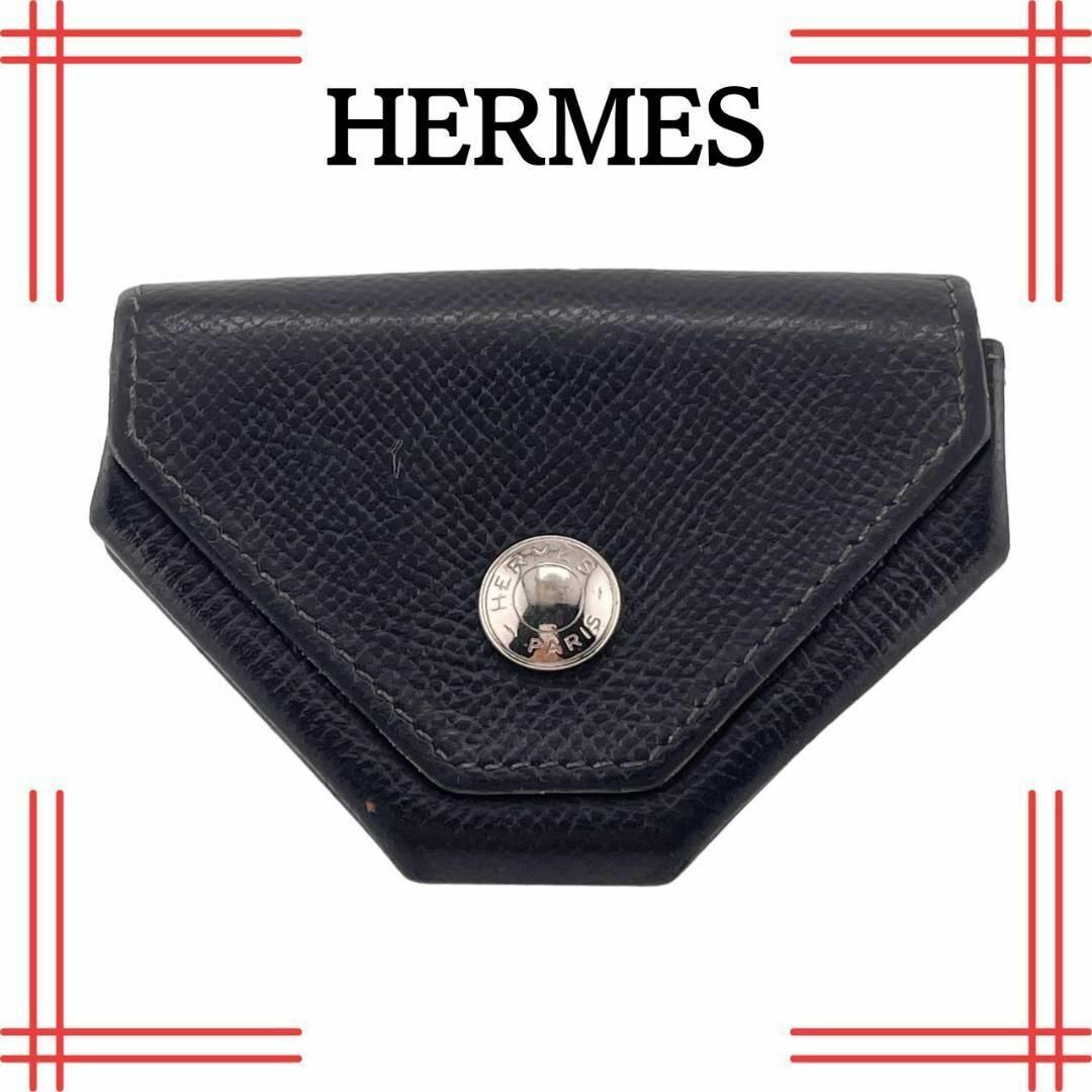 エルメス HERMESル ヴァンキャトル コインケース トゴ ブラック