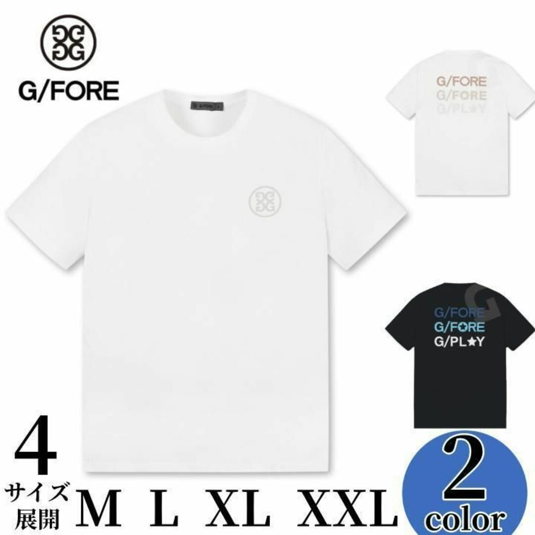 G/FORE ゴルフ ジーフォア メンズ Tシャツ 【M～2XL】 新品 白