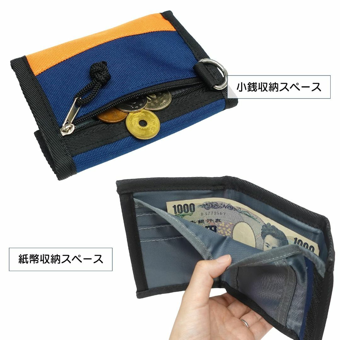 [アウトドアプロダクツ] 財布 三つ折 ウォレット ベルクロ 紙幣収納 小銭収納 1
