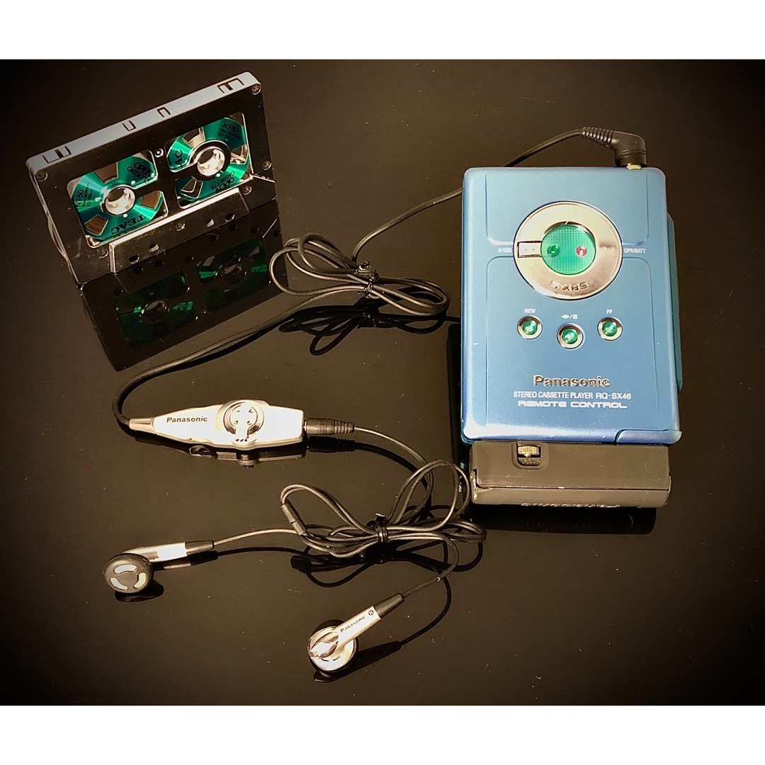 オーディオ機器カセットウォークマンPanasonic RQ-SX46青「 整備済み、完動美品」
