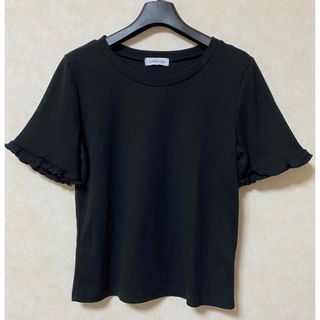 レディース 半袖 シャツ トップス M 黒(Tシャツ/カットソー(半袖/袖なし))