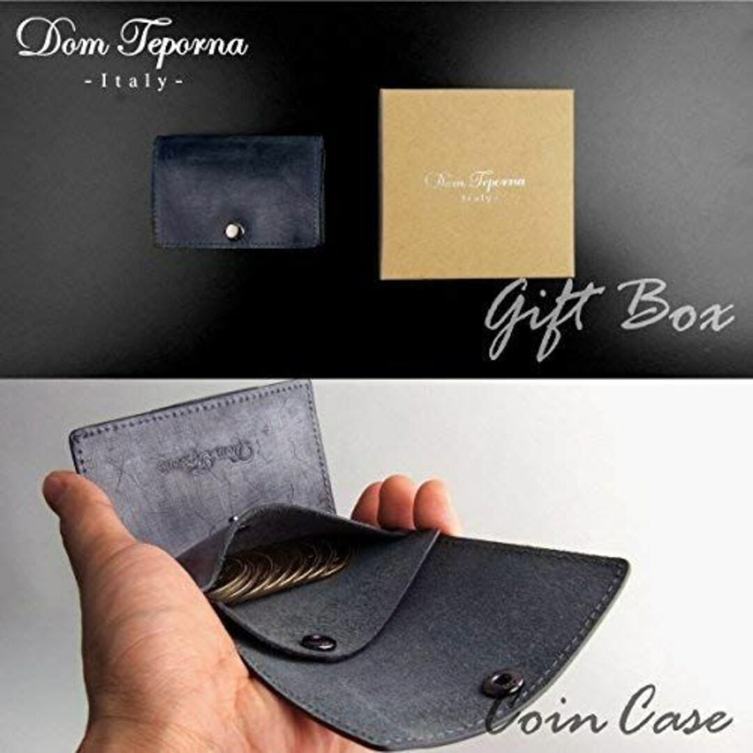 [Dom Teporna] ブライドルレザー 三つ折り財布 小さい 薄型 コンパ 8