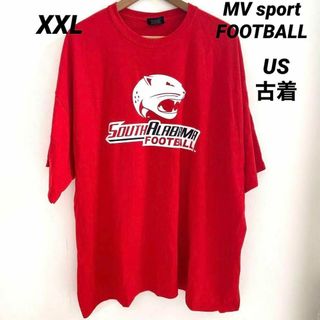 US 古着 MV sport FOOTBALL Tシャツ ビックサイズ XXL(Tシャツ/カットソー(半袖/袖なし))