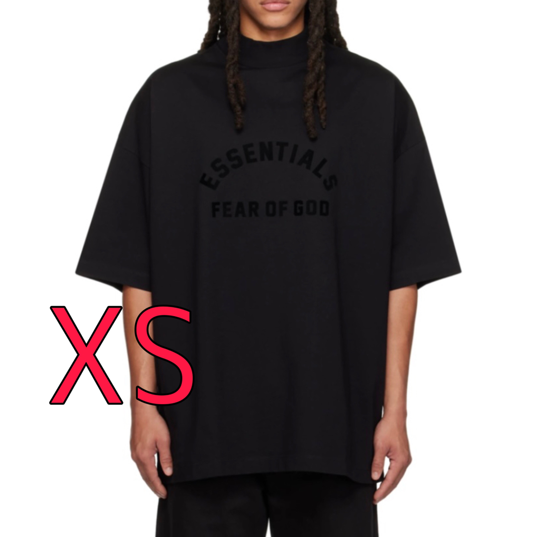 FOG エッセンシャルズ Tシャツ jet black 黒 XS ラバー ロゴ