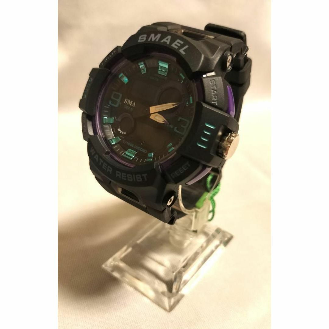SMAEL 8063 スポーツウォッチ（ブラック・パープル） メンズの時計(腕時計(デジタル))の商品写真