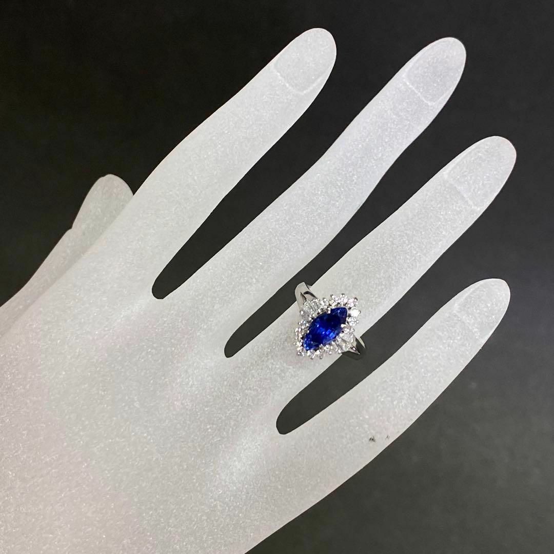 ジュエリーショップレインボーPt900　天然サファイヤリング　S1.78ct　プラチナ　サファイヤ　マーキス