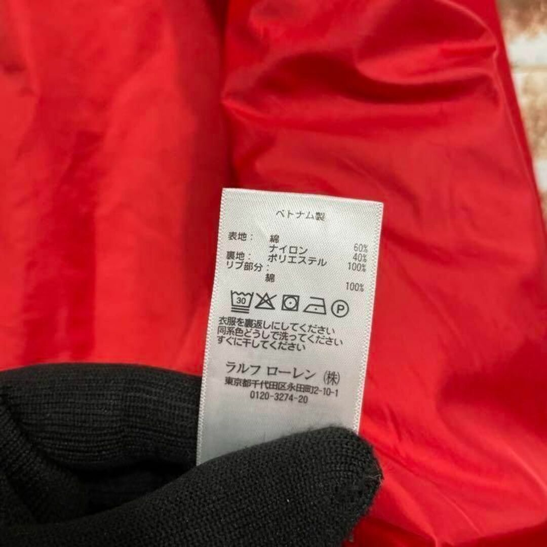 POLO RALPH LAUREN(ポロラルフローレン)の極美品✨ポロラルフローレン　ブルゾン　ジャケット　大人サイズ(M-L) レッド キッズ/ベビー/マタニティのキッズ服女の子用(90cm~)(ジャケット/上着)の商品写真