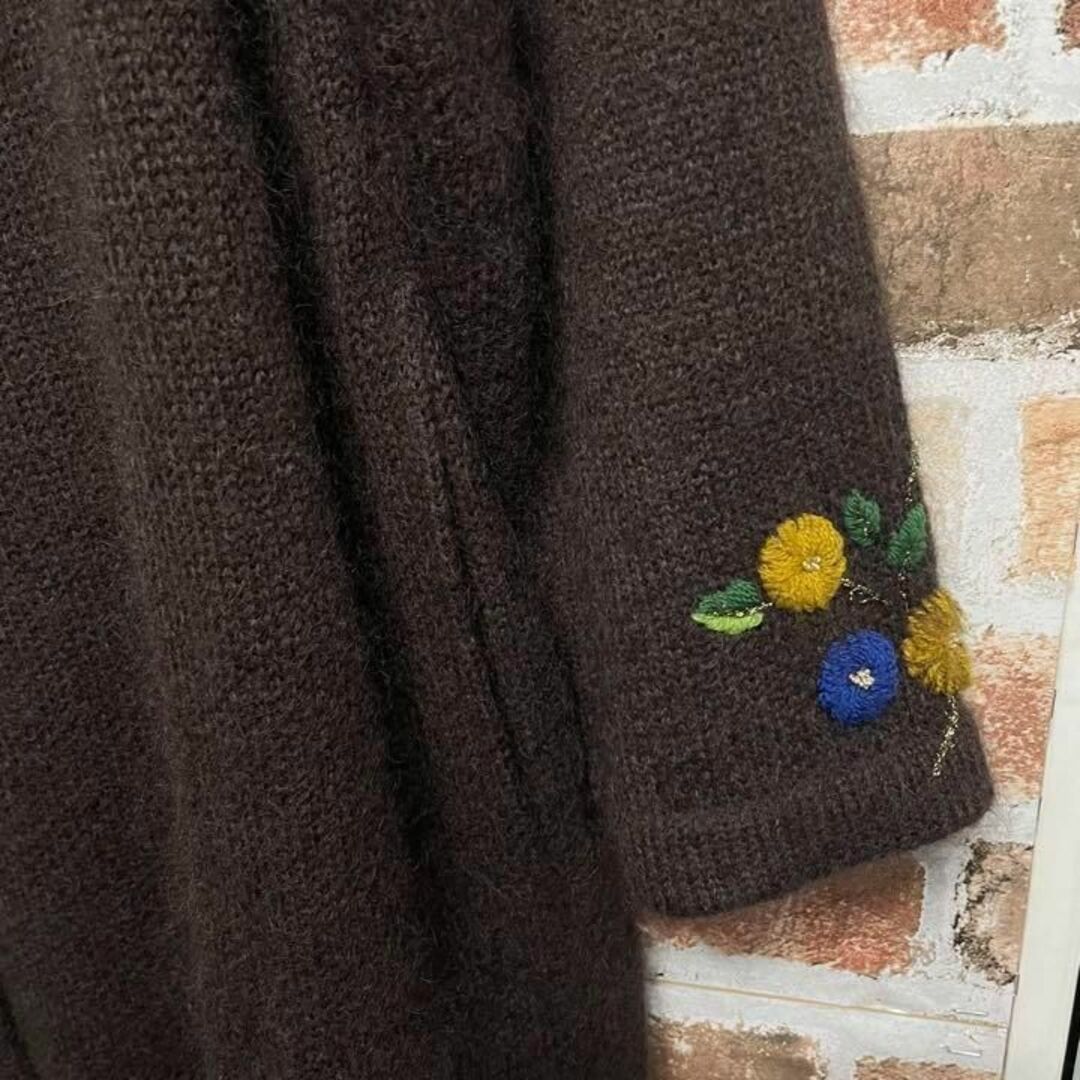 美品✨ ムッシュ榊 ノンノンドール ロングコート 花柄 ウール