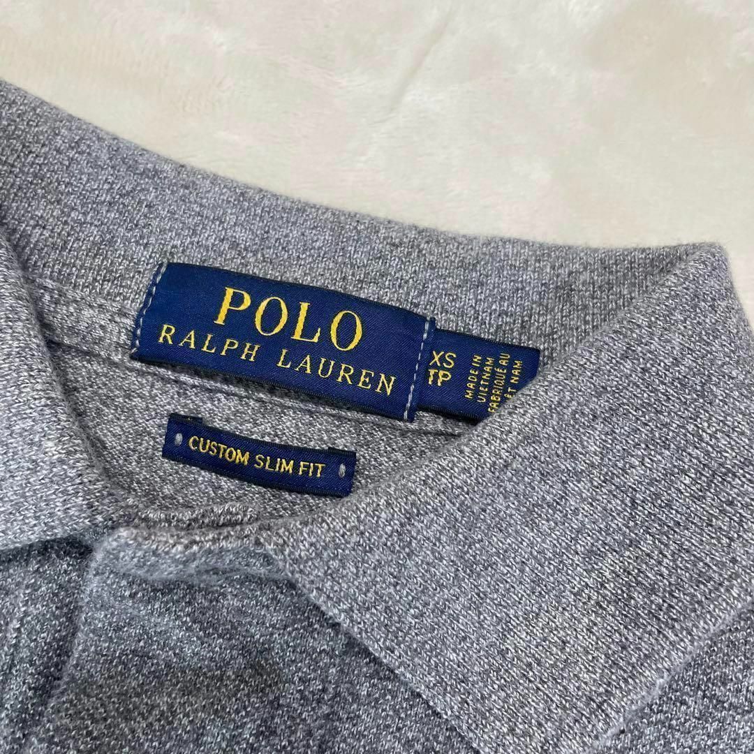 POLO RALPH LAUREN(ポロラルフローレン)の極美品✨ポロラルフローレン　半袖　ポロシャツ　グレー　XSサイズ メンズのトップス(ポロシャツ)の商品写真