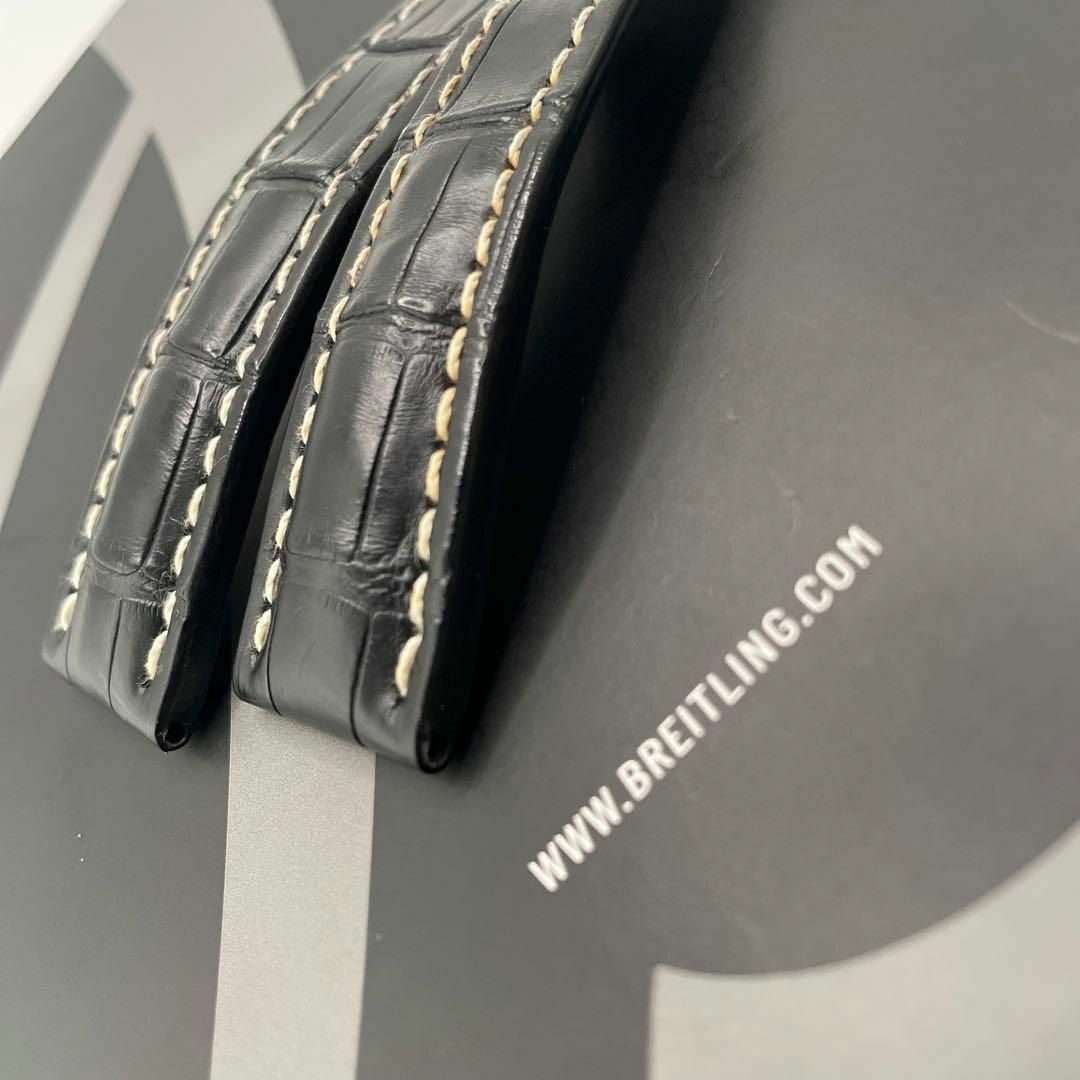 BREITLING - 83【美品】24mm ブライトリング クロコ レザーベルト