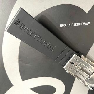 80【新品】24mm ブライトリング 黒 ラバーベルト Dバックル ストラップ