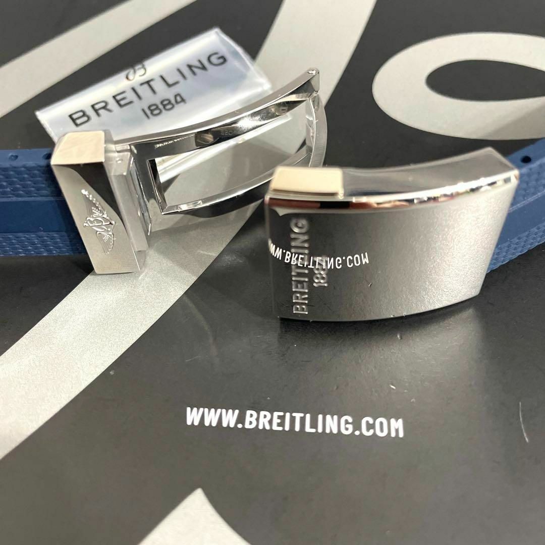 BREITLING(ブライトリング)の79【新品】24mm 最新型 ブライトリング 紺 ラバーベルト 鏡面 Dバックル メンズの時計(ラバーベルト)の商品写真