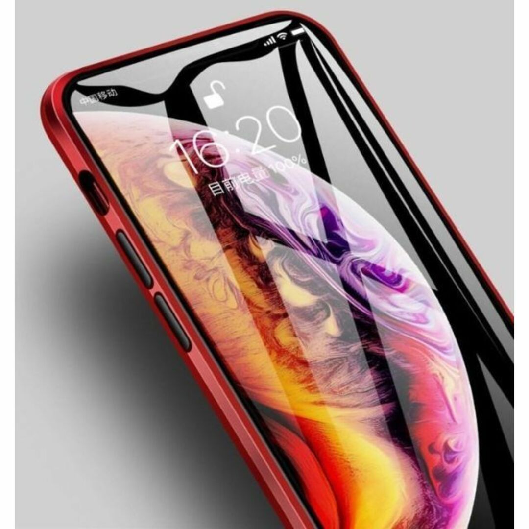 【新品】iPhoneケース iPhonexsカバー 両面保護 ガラスケース スマホ/家電/カメラのスマホアクセサリー(iPhoneケース)の商品写真